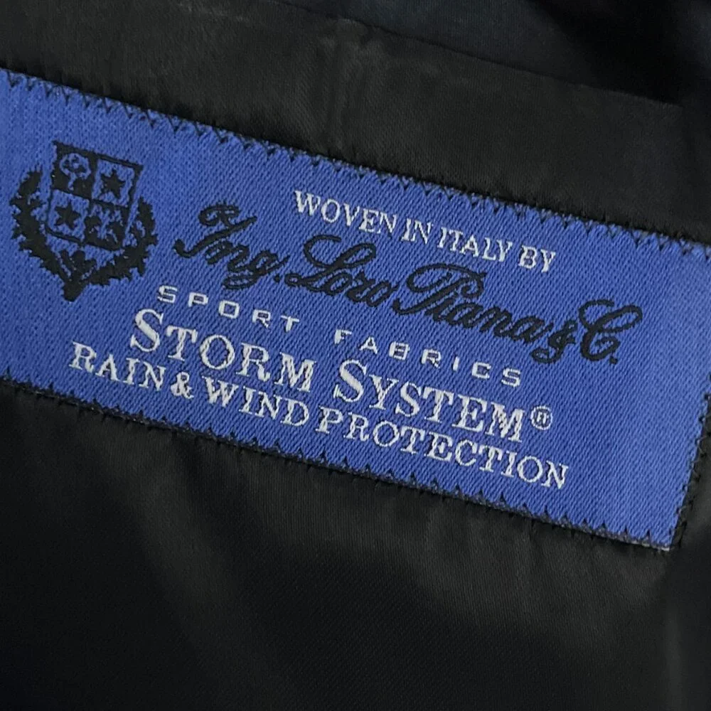 Tom James X Loro Piana 42 S Gray Storm System Rain Wind‎ Over Coat Jacket